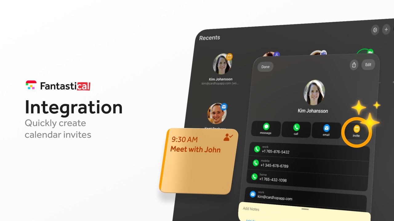 Cardhop Contacts Apple Vision screenshot 4