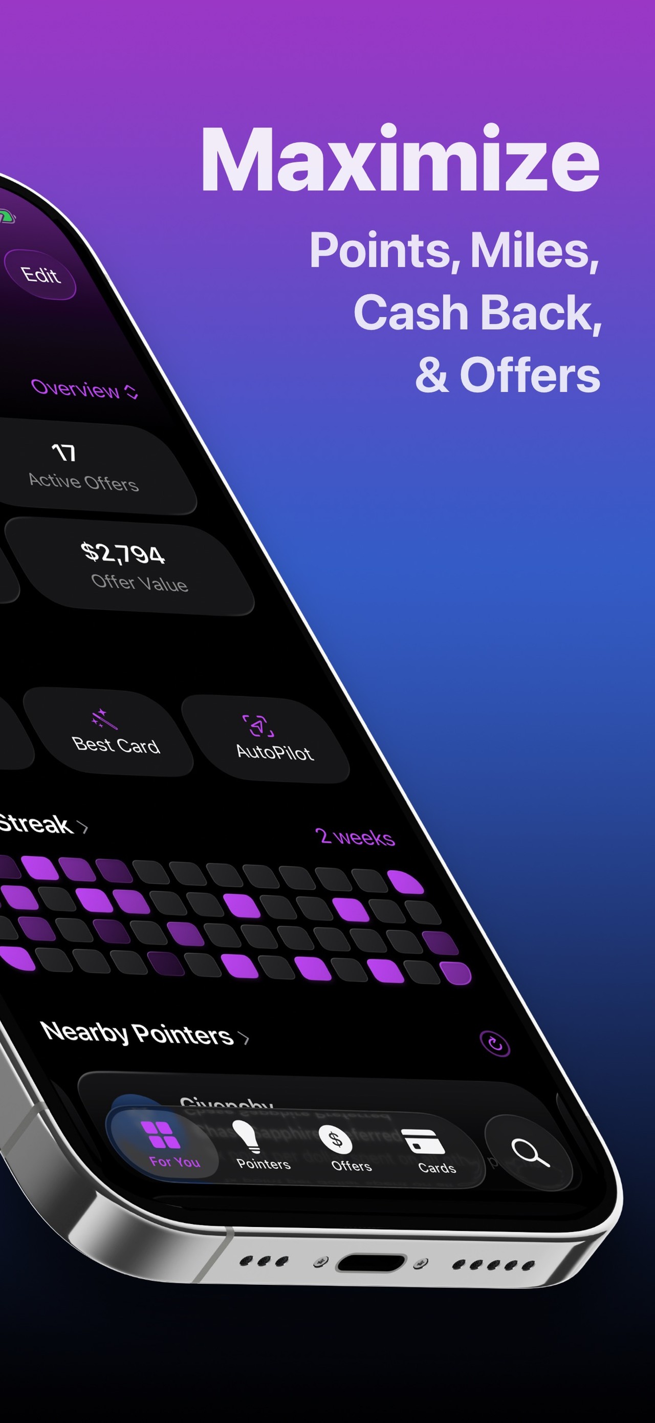 CardPointers for Credit Cards iPhone screenshot 2