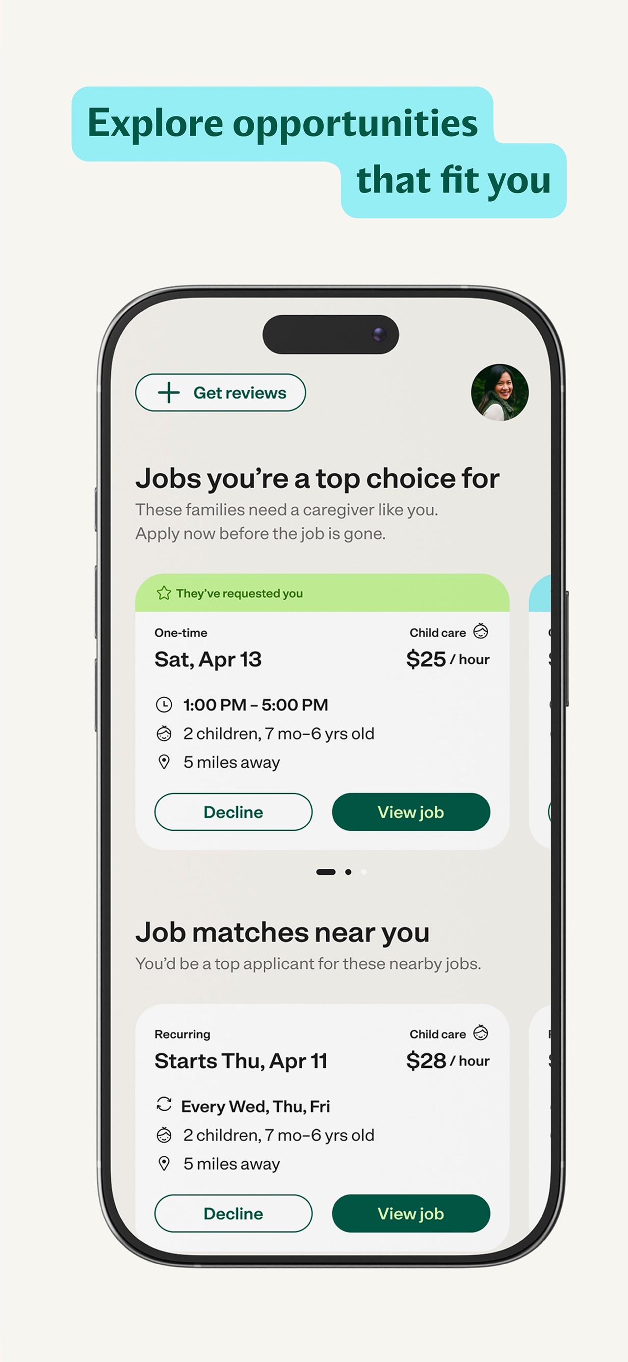 Care.com Caregiver: Find Jobs iPhone screenshot 4