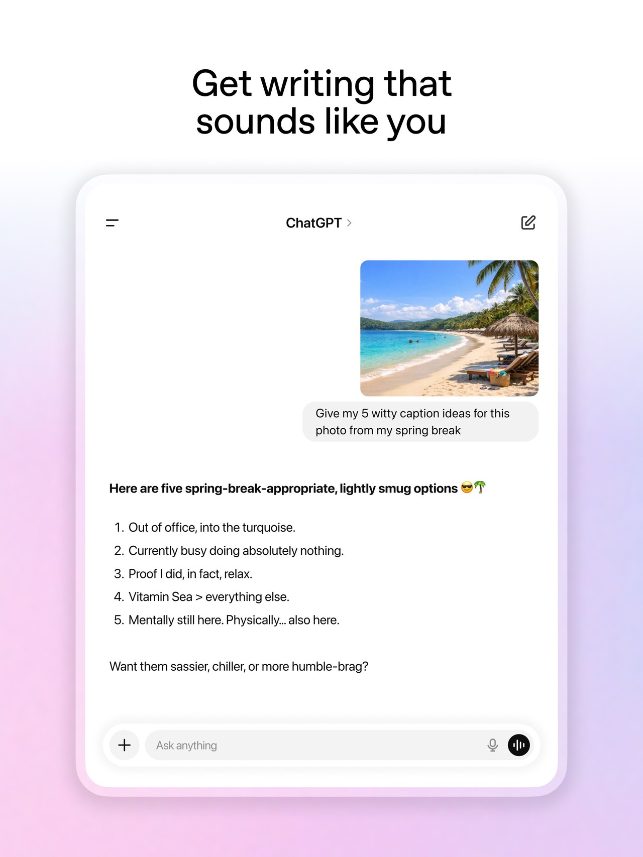 ChatGPT iPad screenshot 4