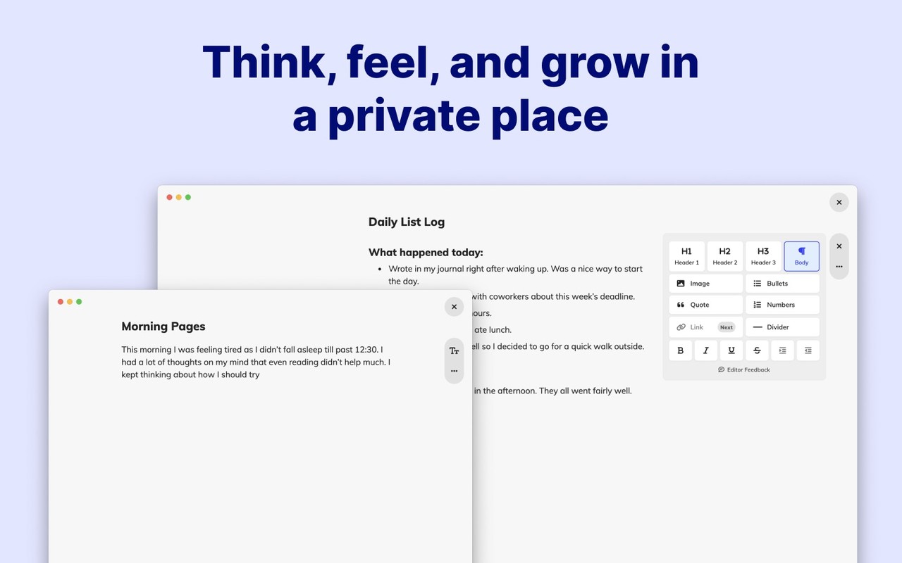 Clearful - Journal & Diary Mac screenshot 2
