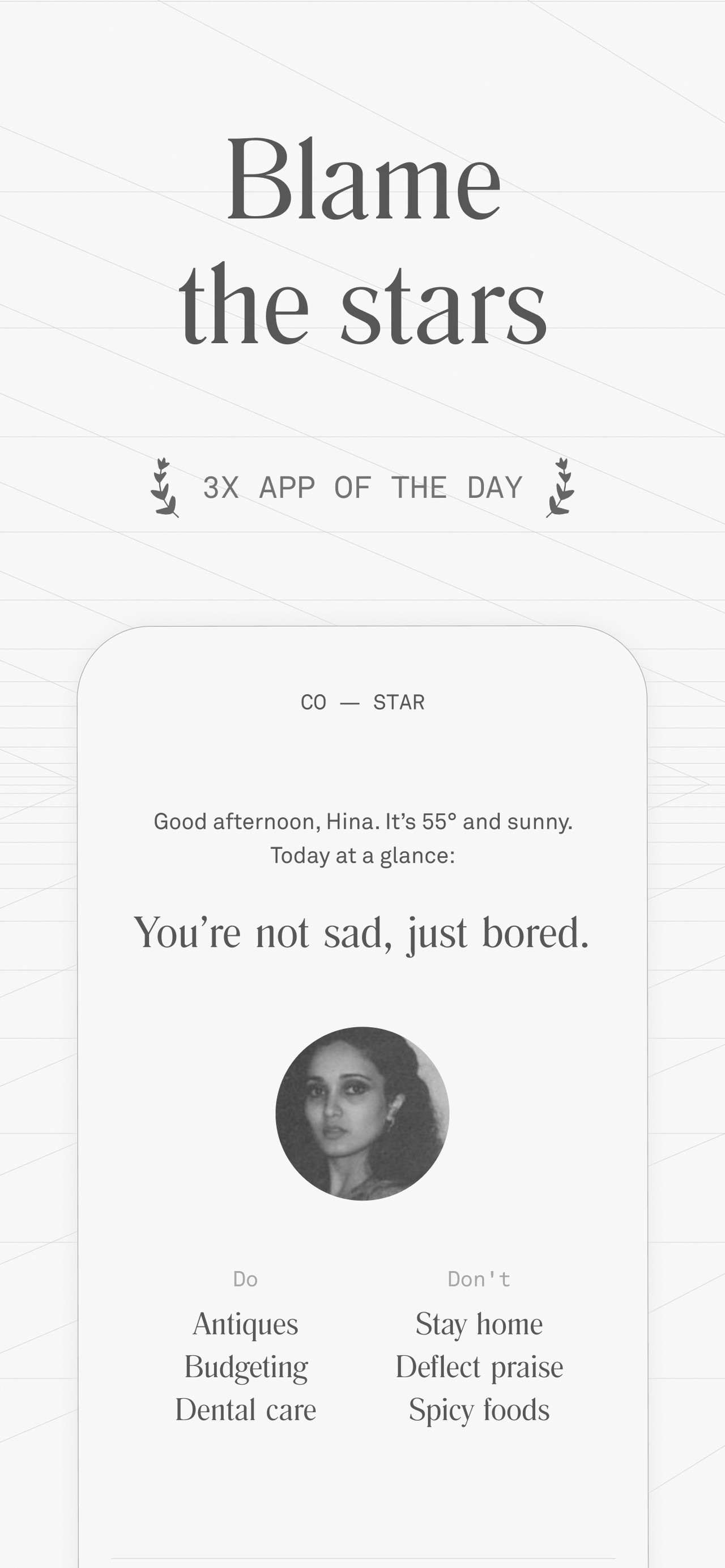 Co–Star Personalized Astrology iPhone screenshot 1
