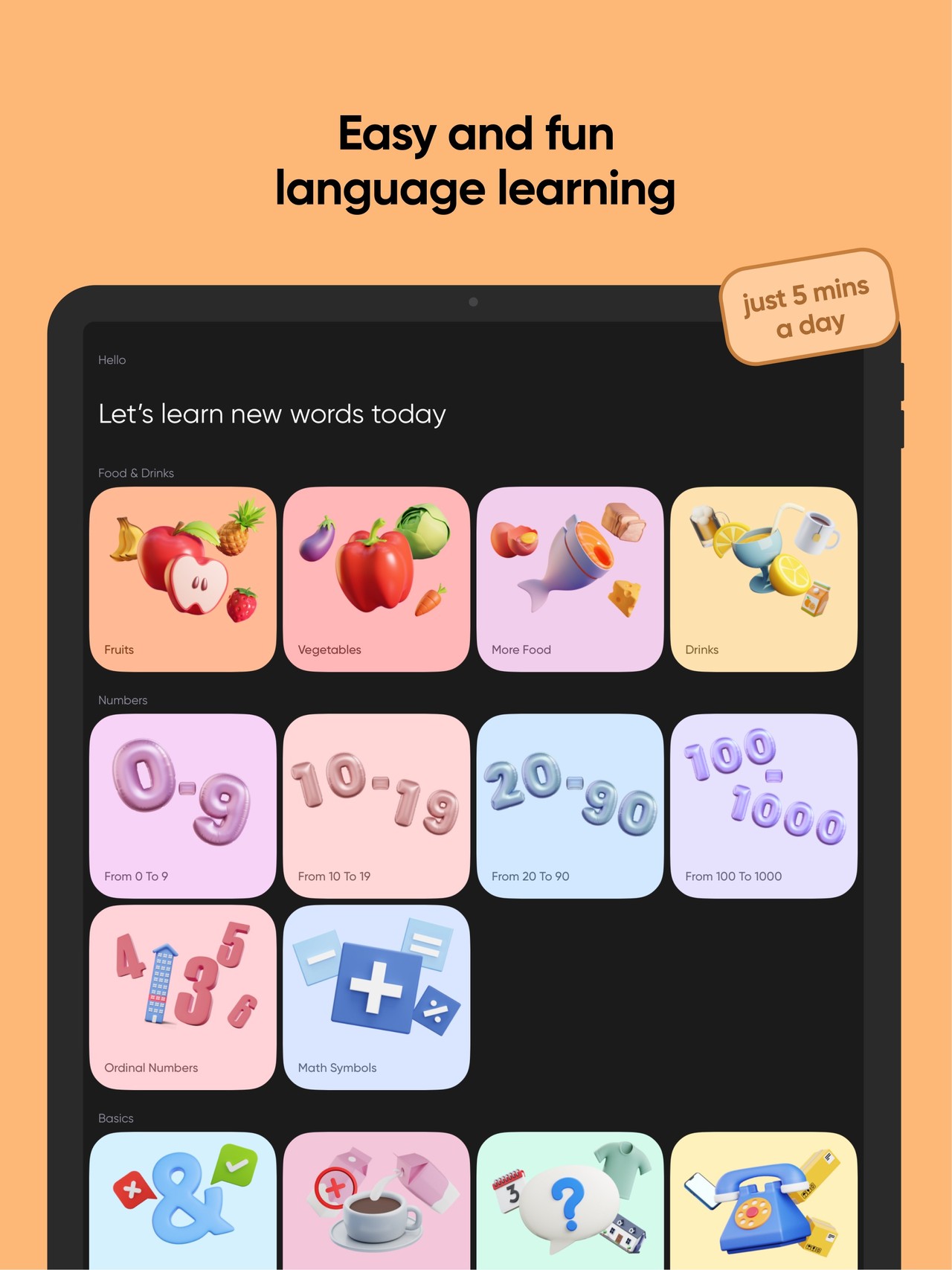 ColorLingo: Language Learning iPad screenshot 1