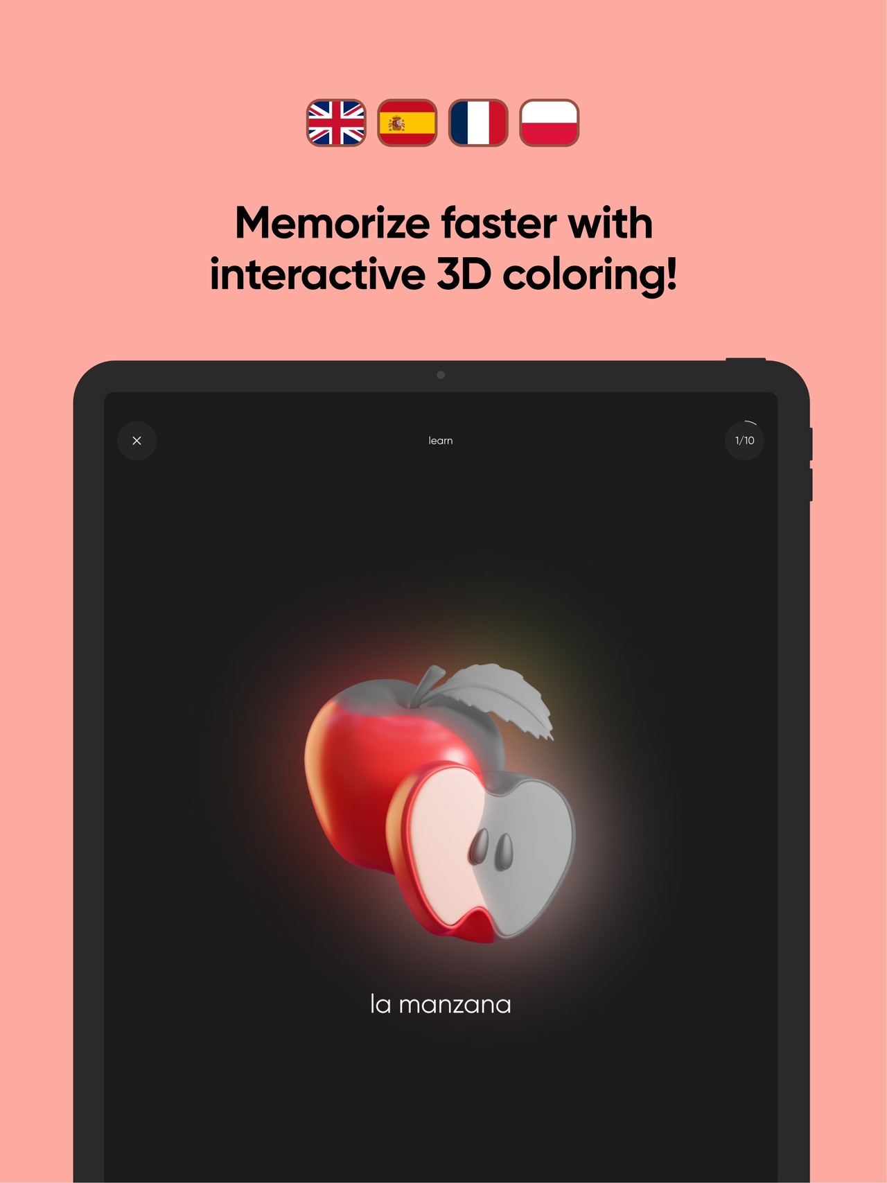 ColorLingo: Language Learning iPad screenshot 2
