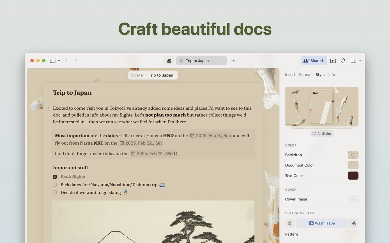 Craft: Notes, Documents, AI Mac screenshot 4