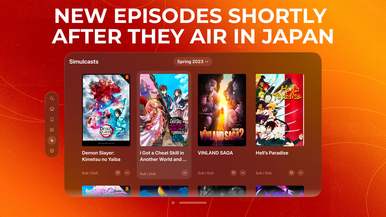 Crunchyroll Apple Vision screenshot 3