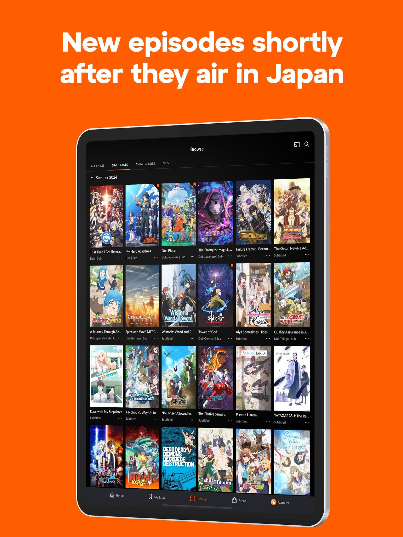 Crunchyroll iPad screenshot 3