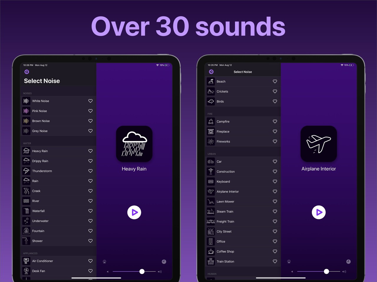 Dark Noise: Ambient Sounds iPad screenshot 2