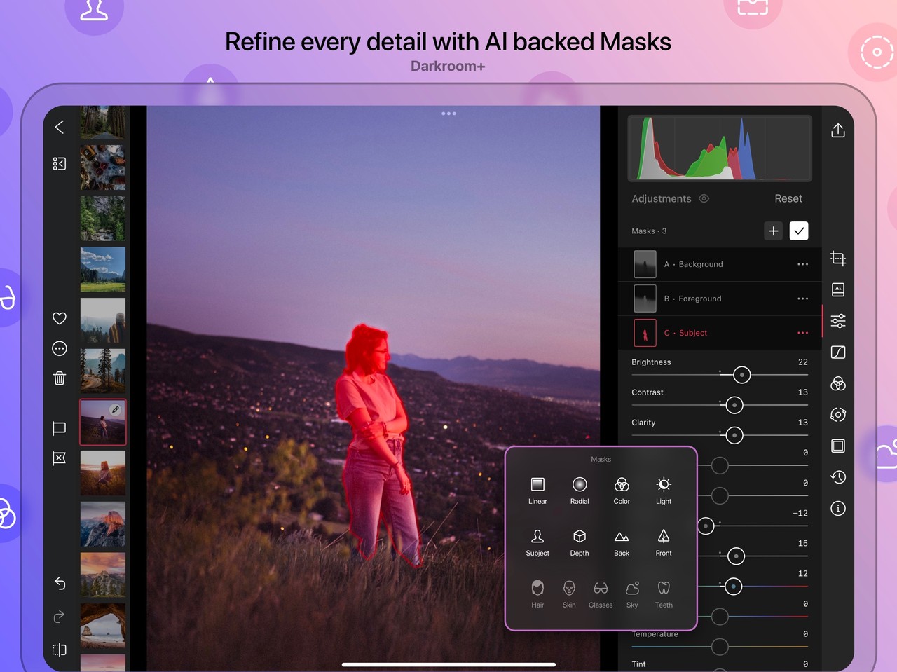 Darkroom: Photo & Video Editor iPad screenshot 1