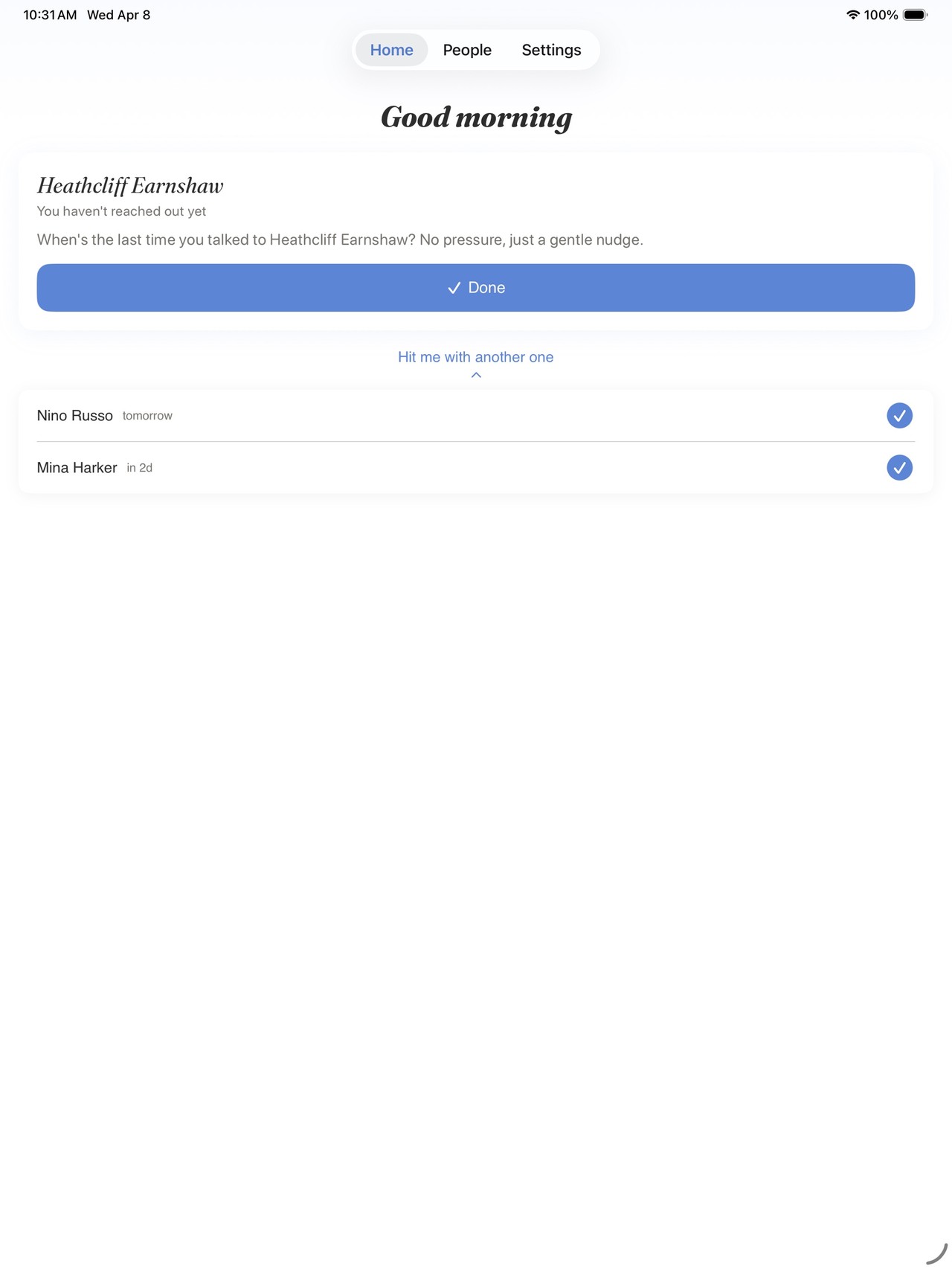 Dear: Stay in Touch iPad screenshot 2