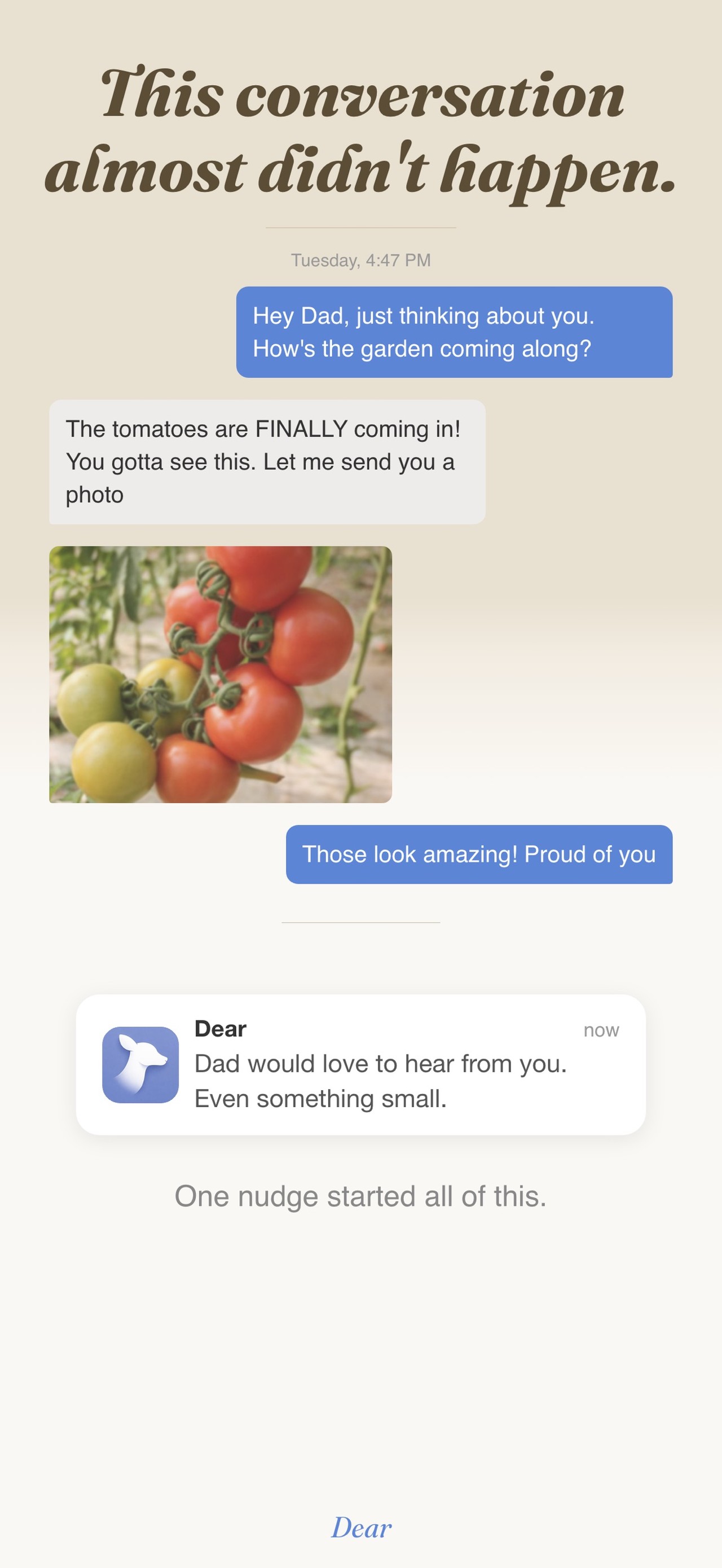 Dear: Stay in Touch iPhone screenshot 3