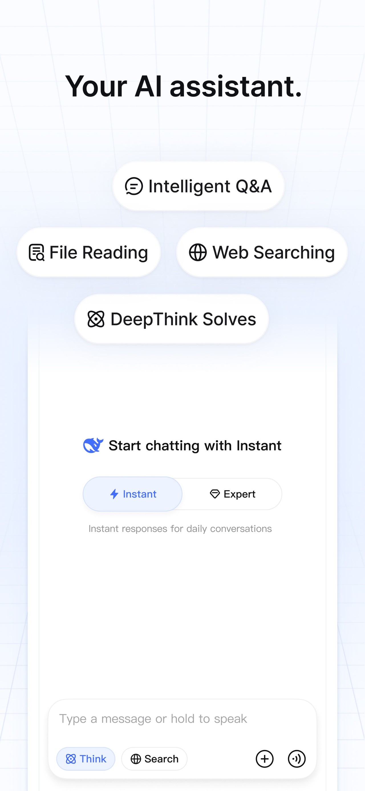 DeepSeek - AI Assistant iPhone screenshot 1