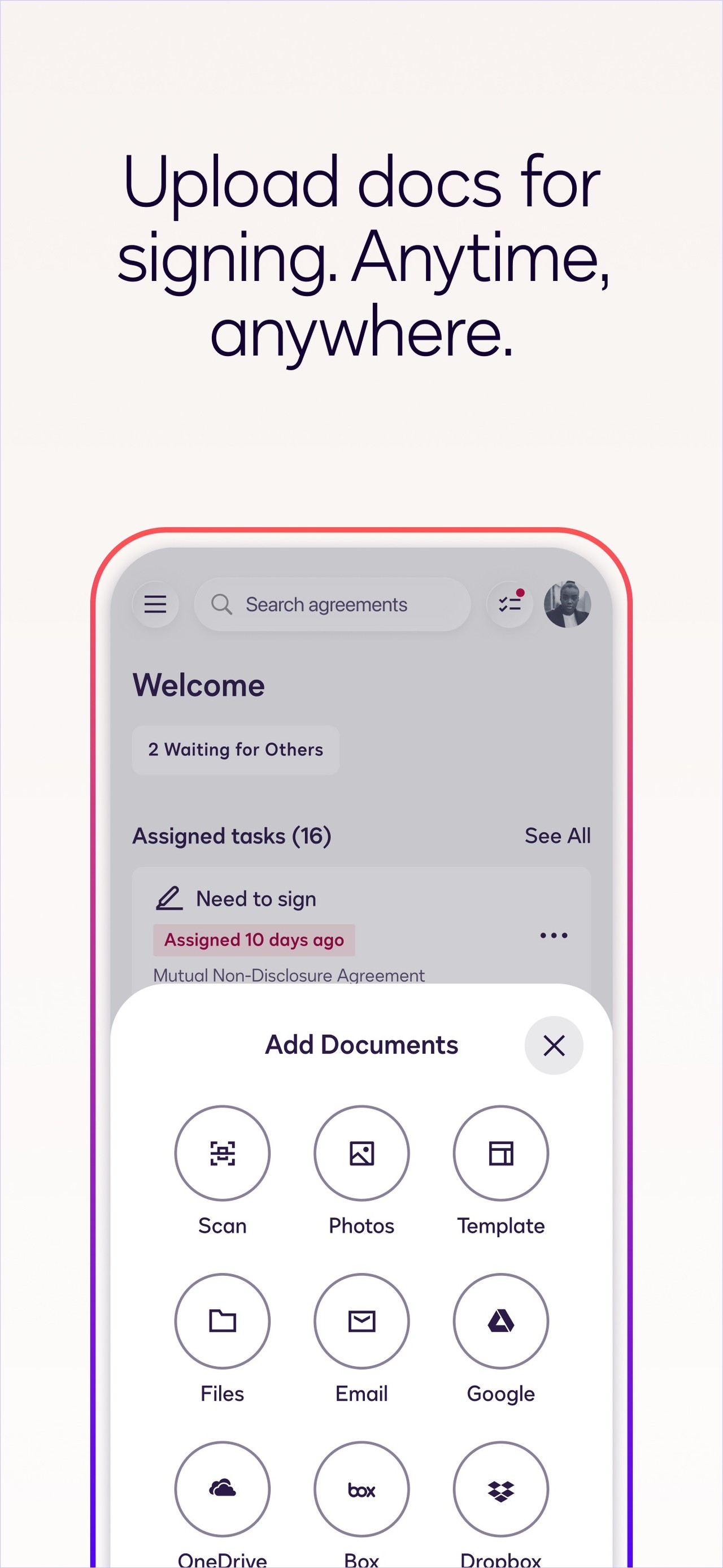Docusign - Upload & Sign Docs iPhone screenshot 6