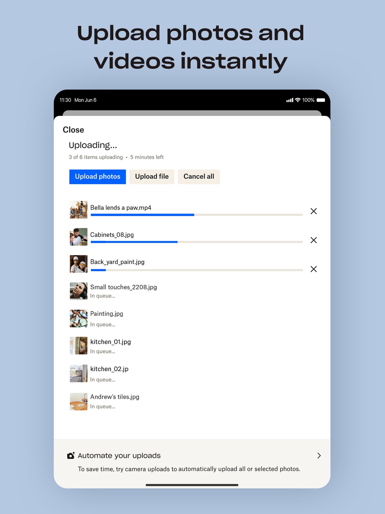 Dropbox: Cloud Storage Backup iPad screenshot 2