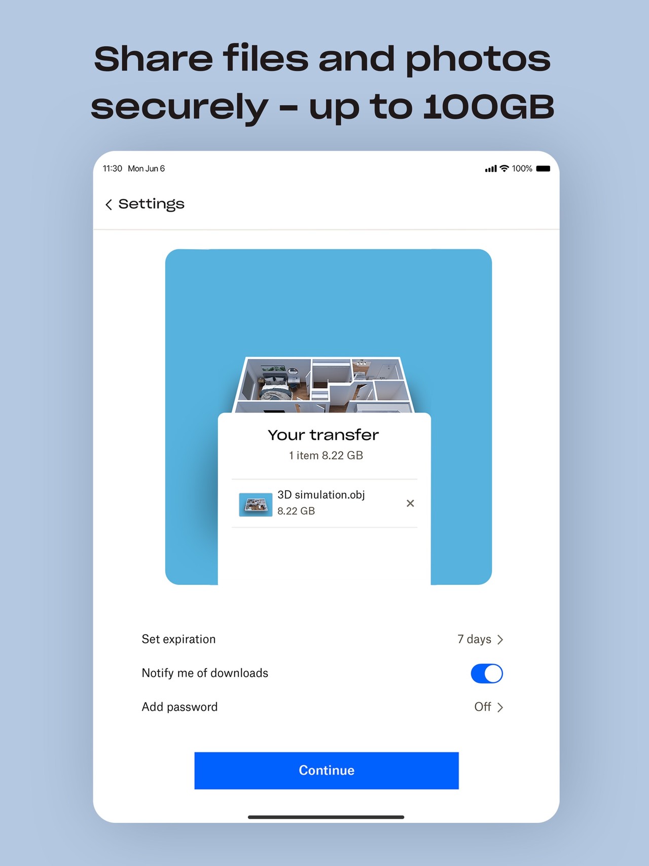 Dropbox: Cloud Storage Backup iPad screenshot 5