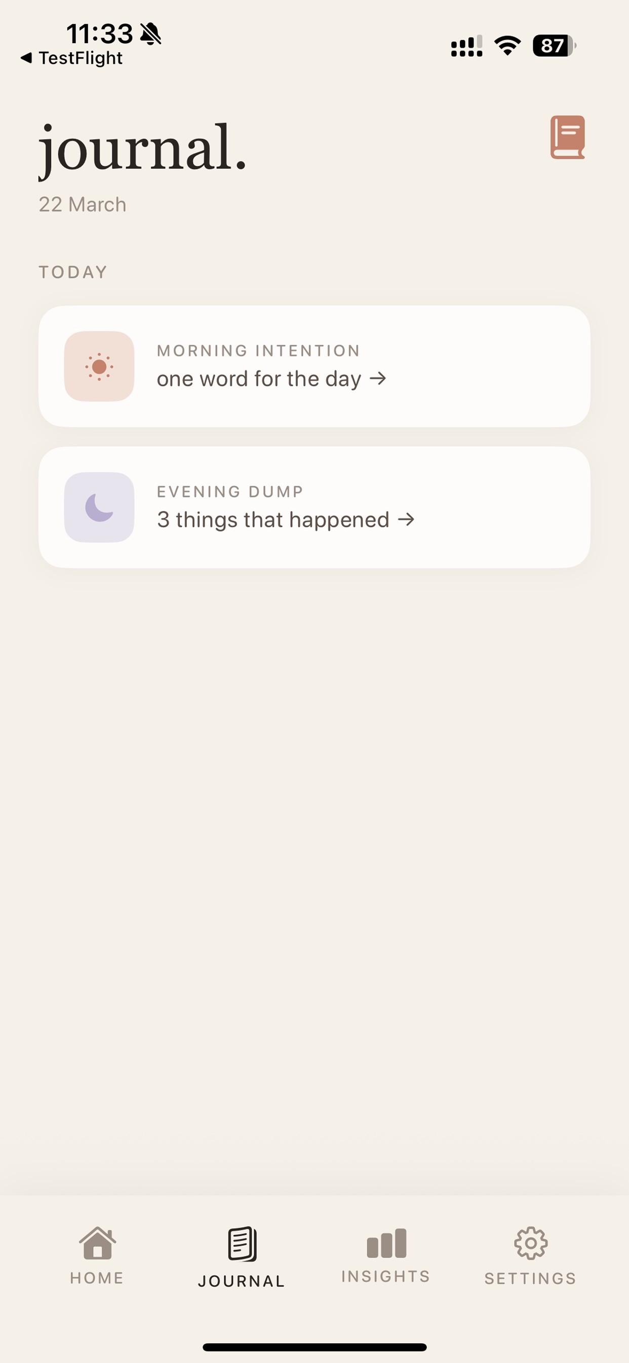 ease: habit tracker & journal iPhone screenshot 1