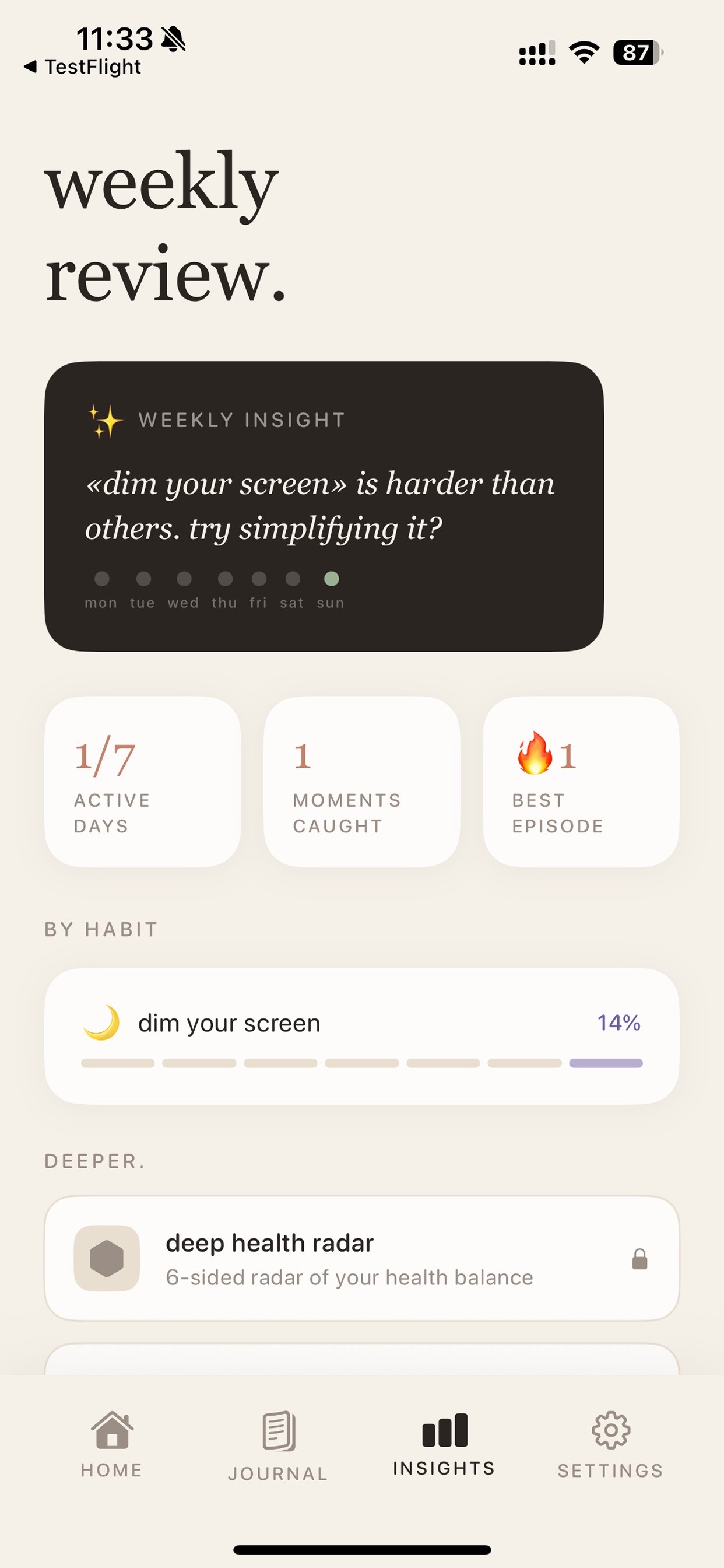 ease: habit tracker & journal iPhone screenshot 4