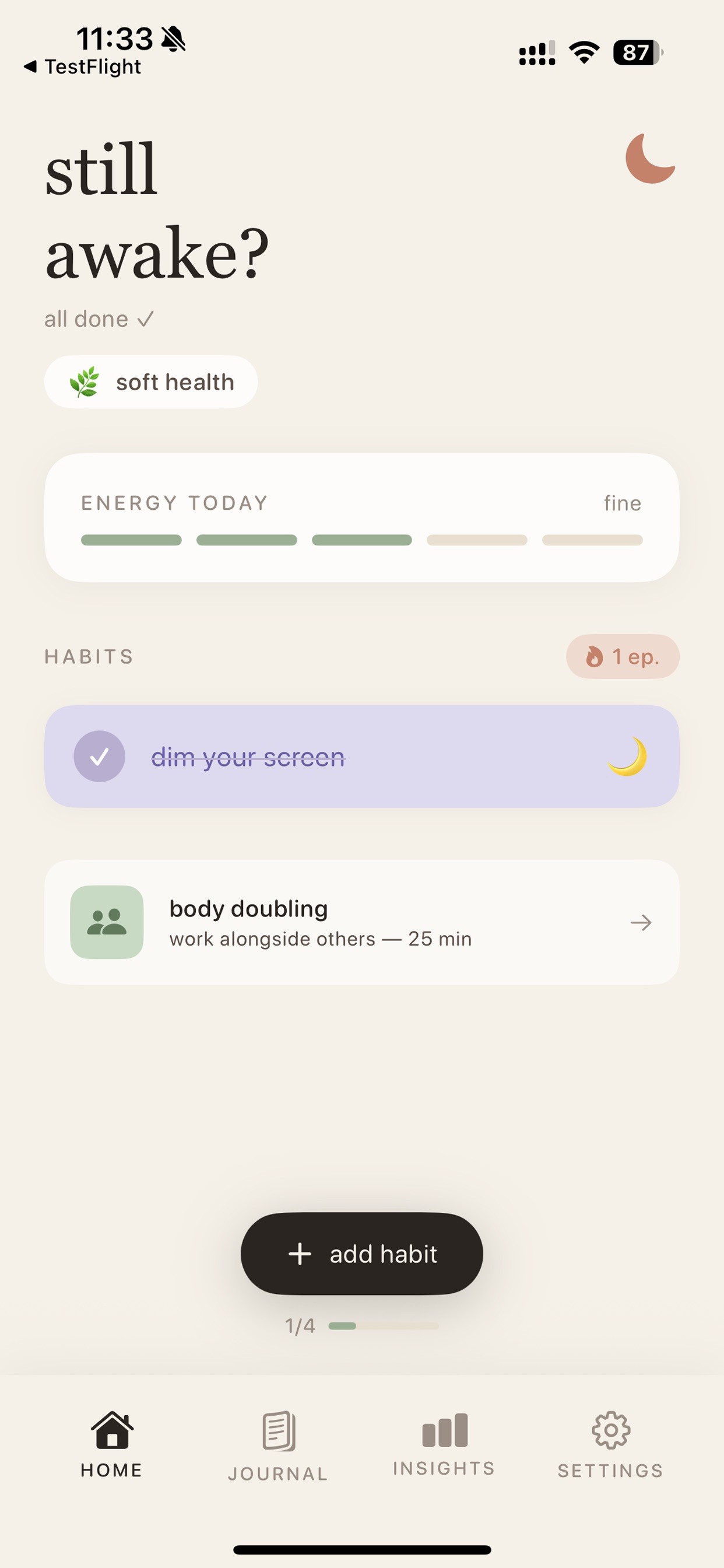 ease: habit tracker & journal iPhone screenshot 5