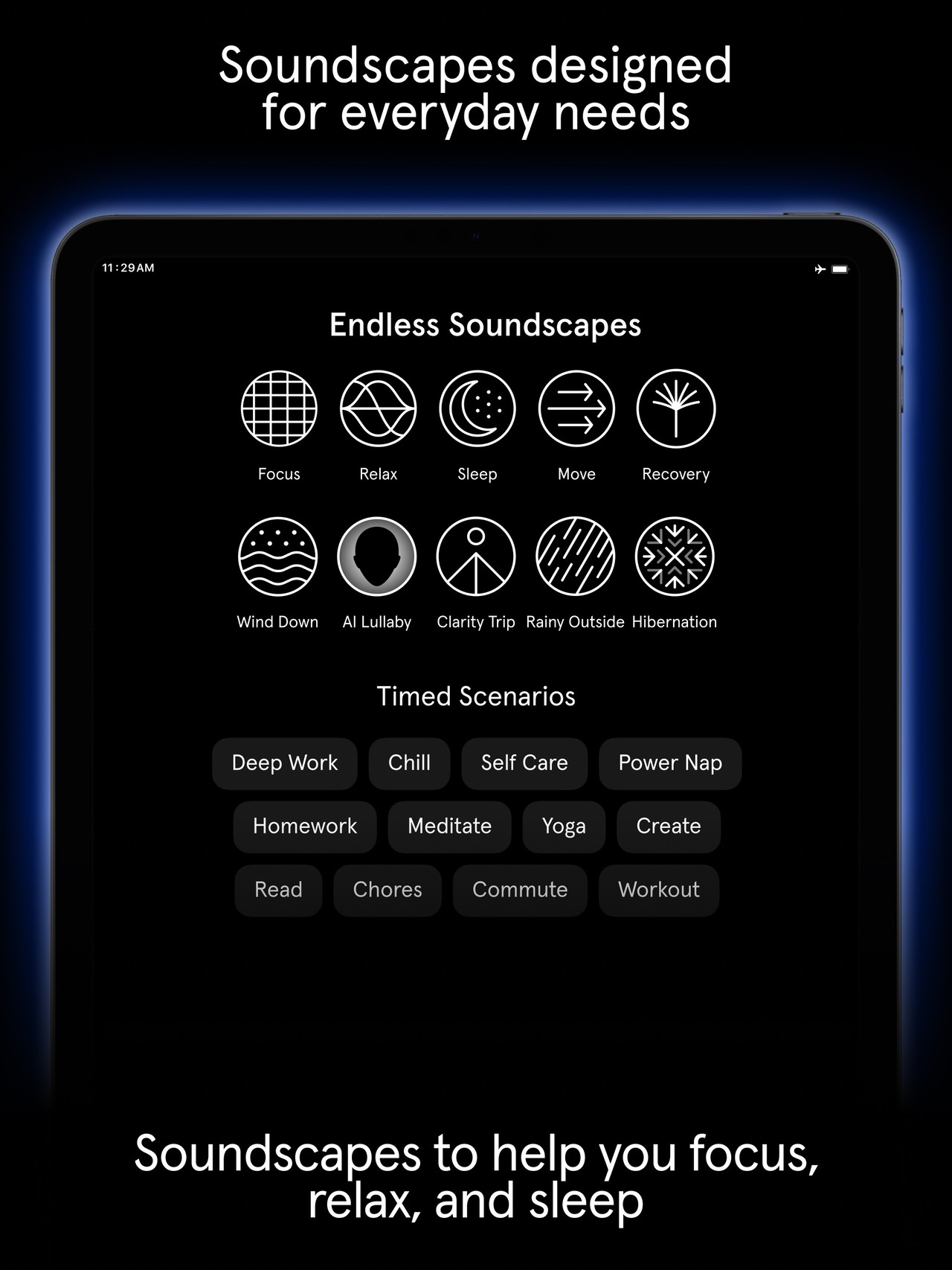 Endel: Focus & Sleep Sounds iPad screenshot 3