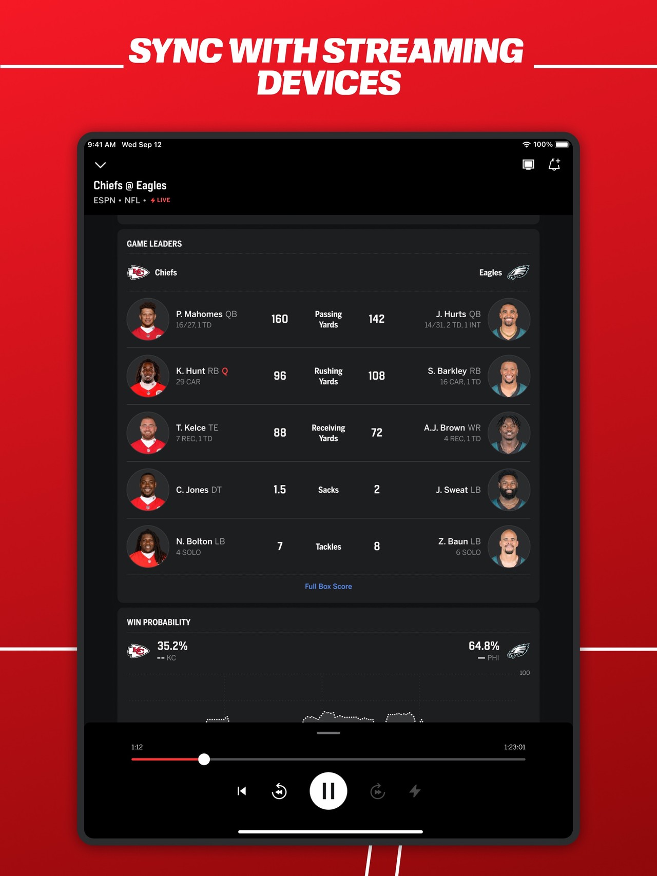 ESPN: Live Sports & Scores iPad screenshot 5
