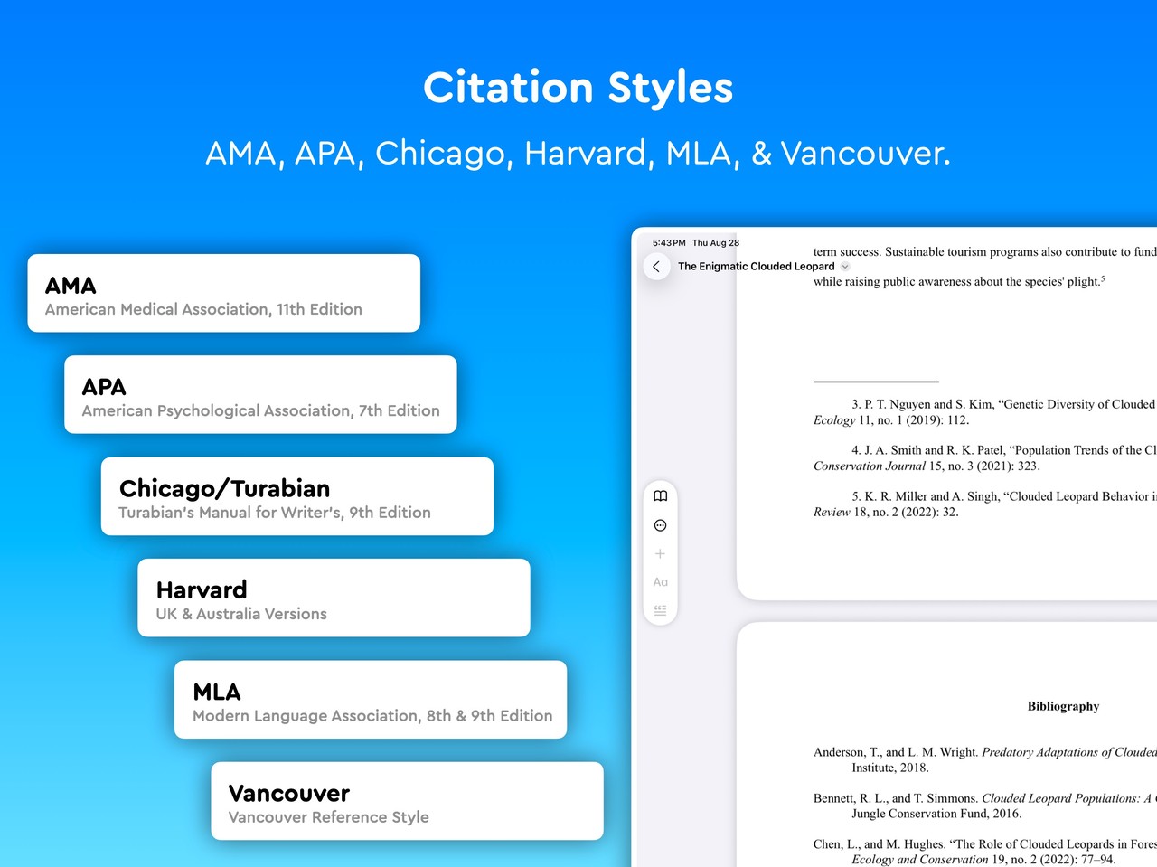 Essayist: Academic Writing App iPad screenshot 2