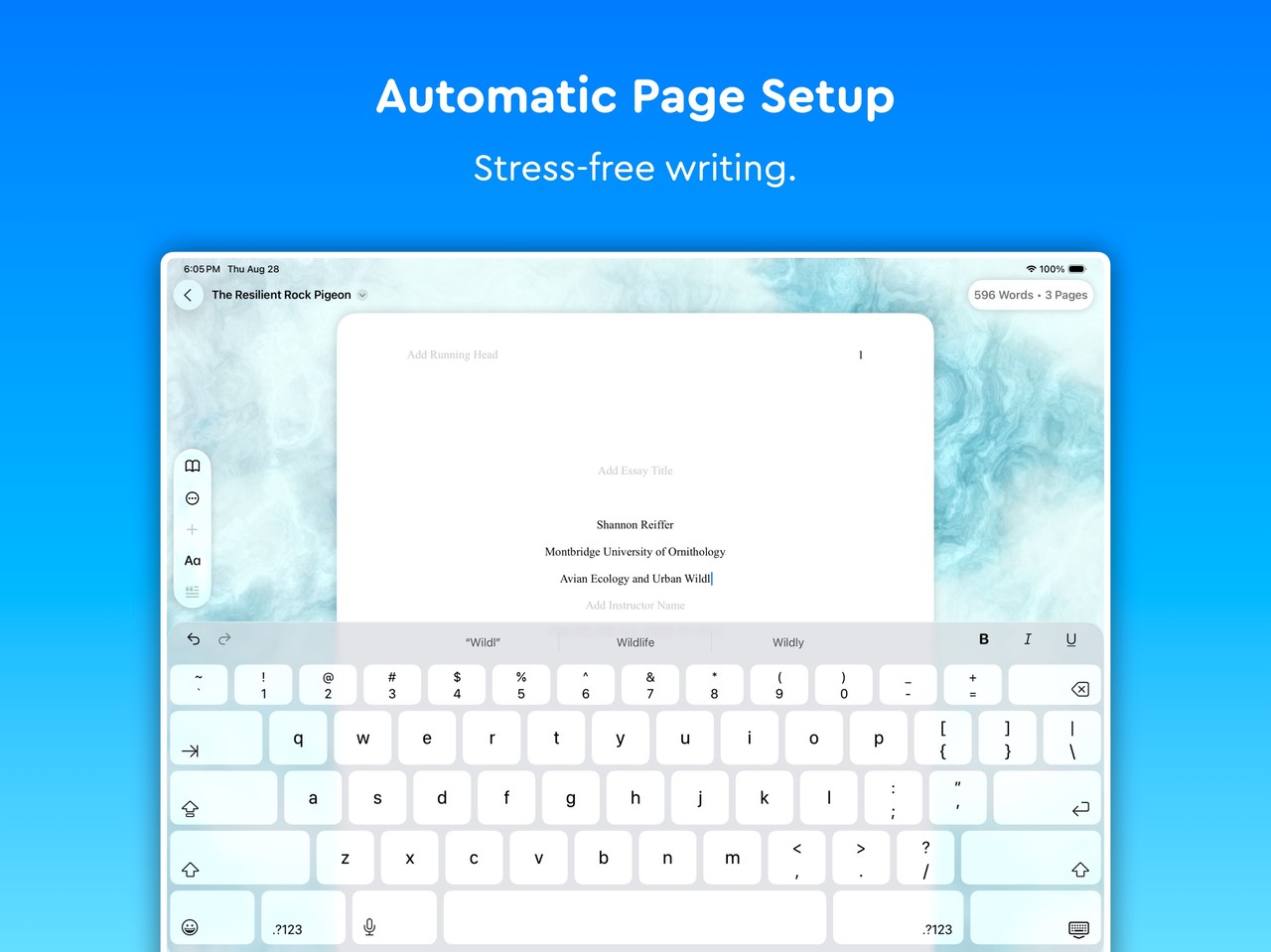 Essayist: Academic Writing App iPad screenshot 3
