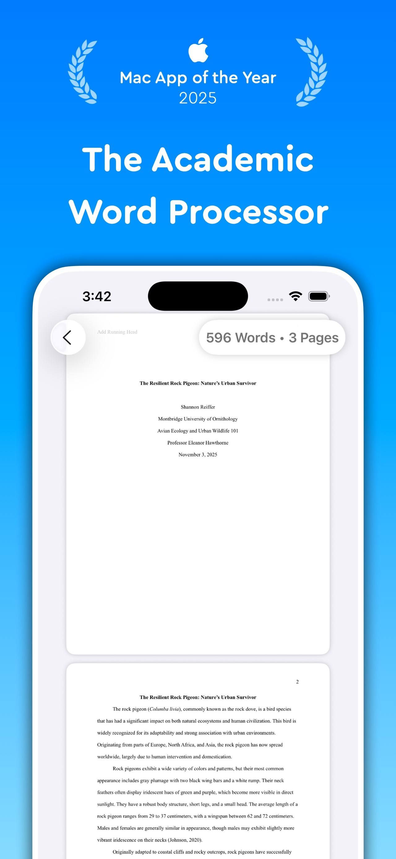 Essayist: Academic Writing App iPhone screenshot 1