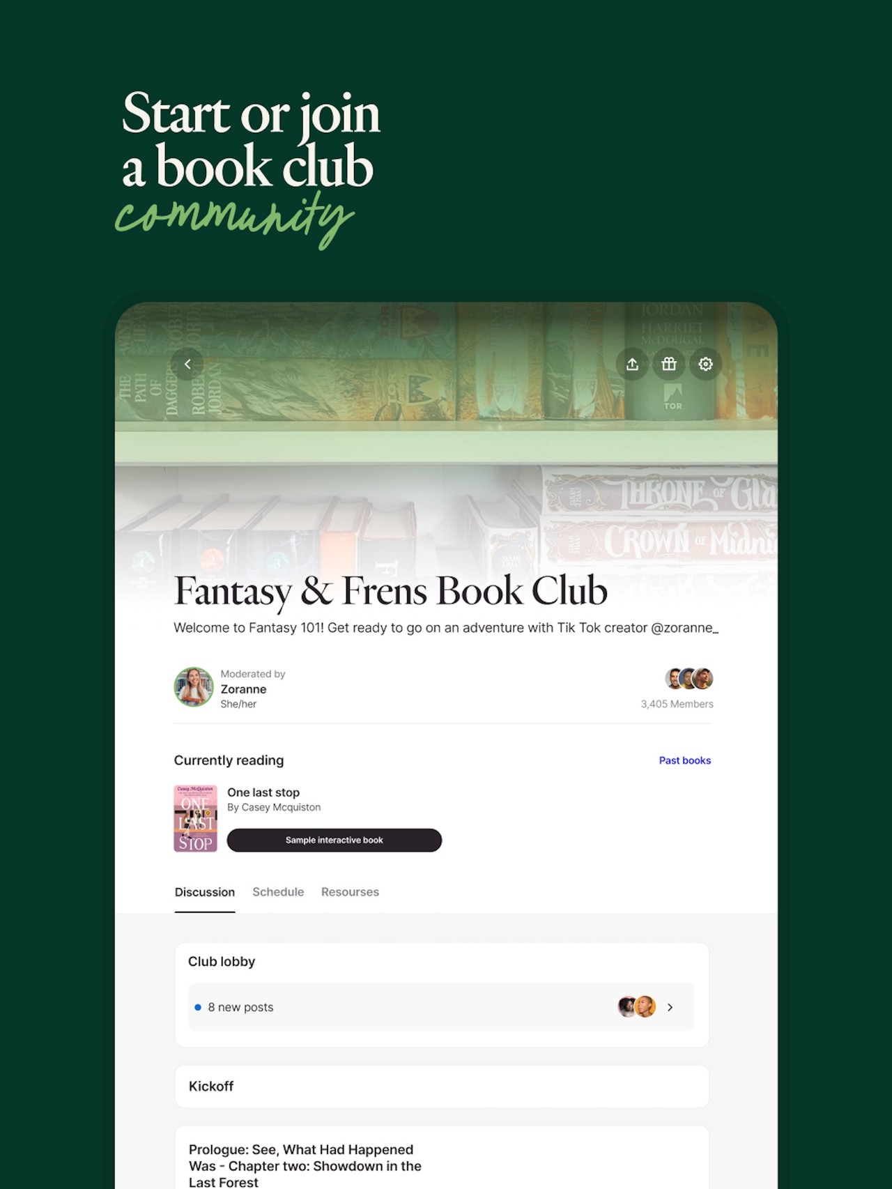 Fable: Track & Discuss Books iPad screenshot 1