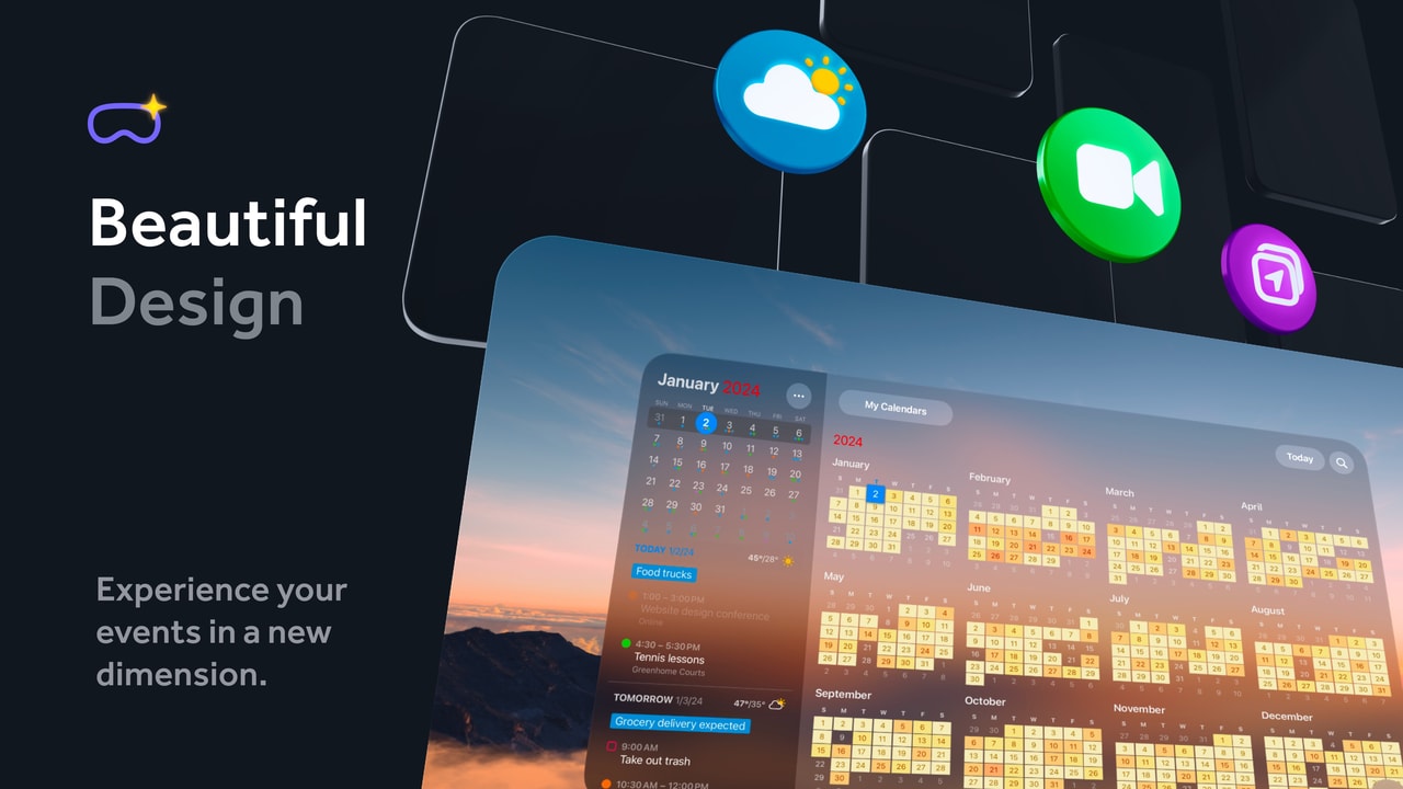 Fantastical Calendar Apple Vision screenshot 3