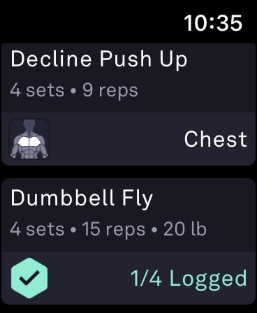 Fitbod: Gym & Fitness Planner Apple Watch screenshot 3