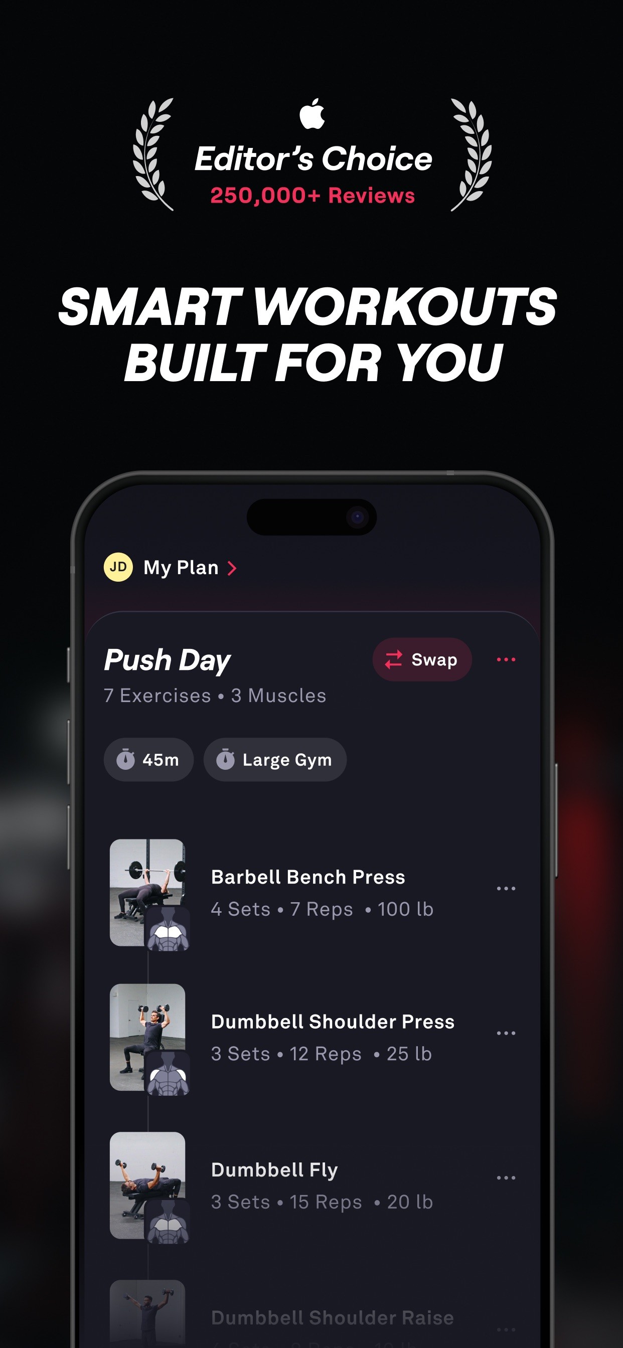 Fitbod: Gym & Fitness Planner iPhone screenshot 1