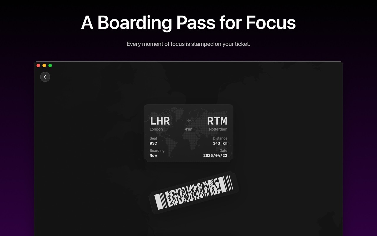 FocusFlight - Deepfocus Timer Mac screenshot 3