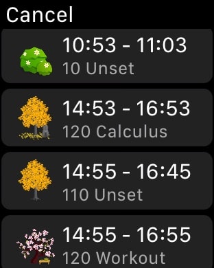 Forest: Focus for Productivity Apple Watch screenshot 2
