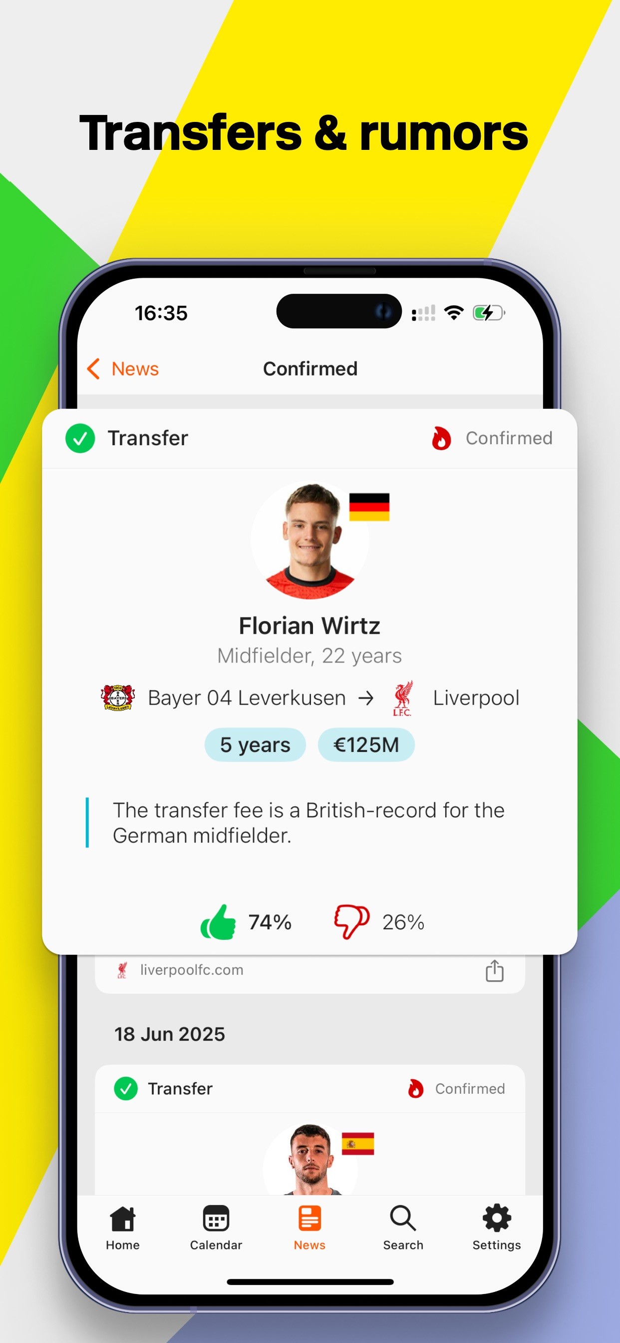Forza Football - Live Scores iPhone screenshot 2