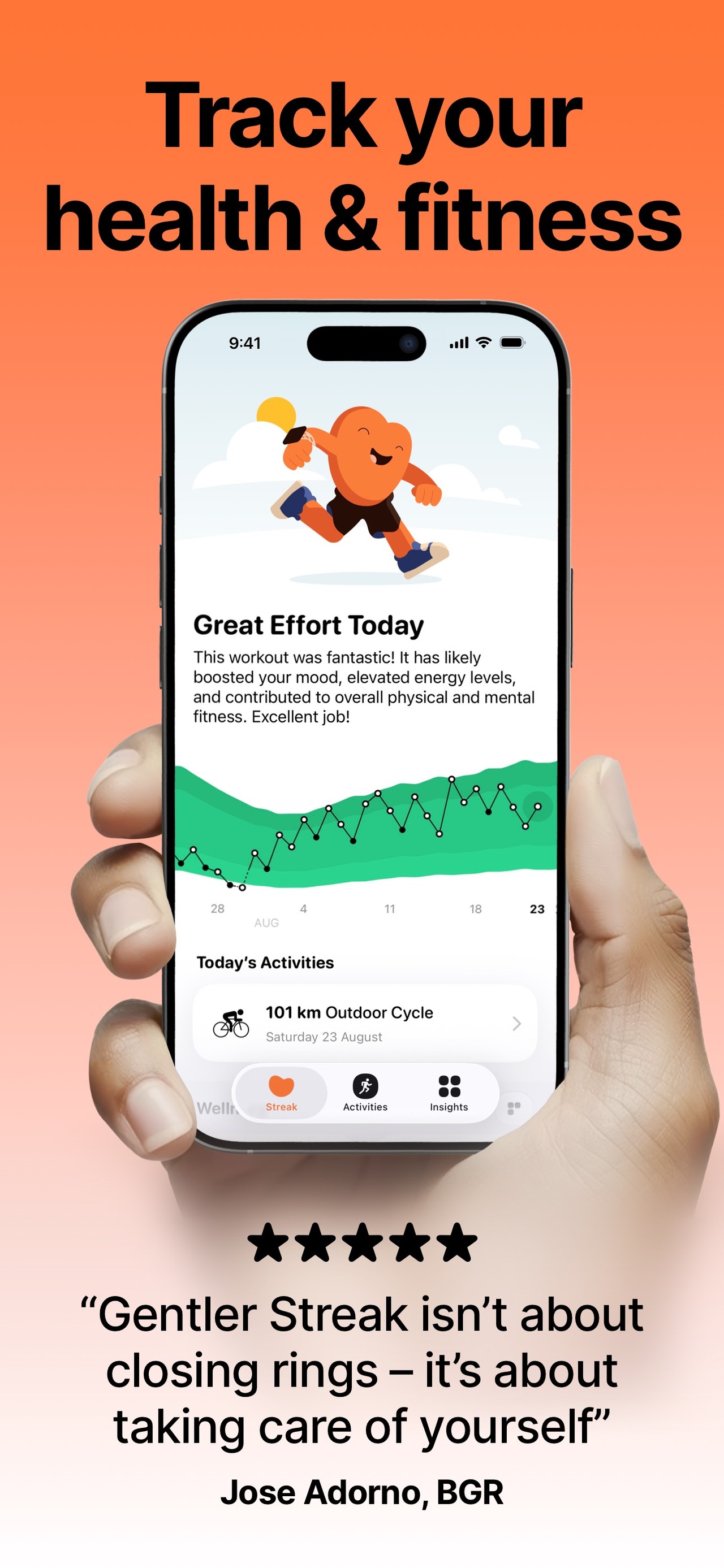 Gentler Streak Workout Tracker iPhone screenshot 1