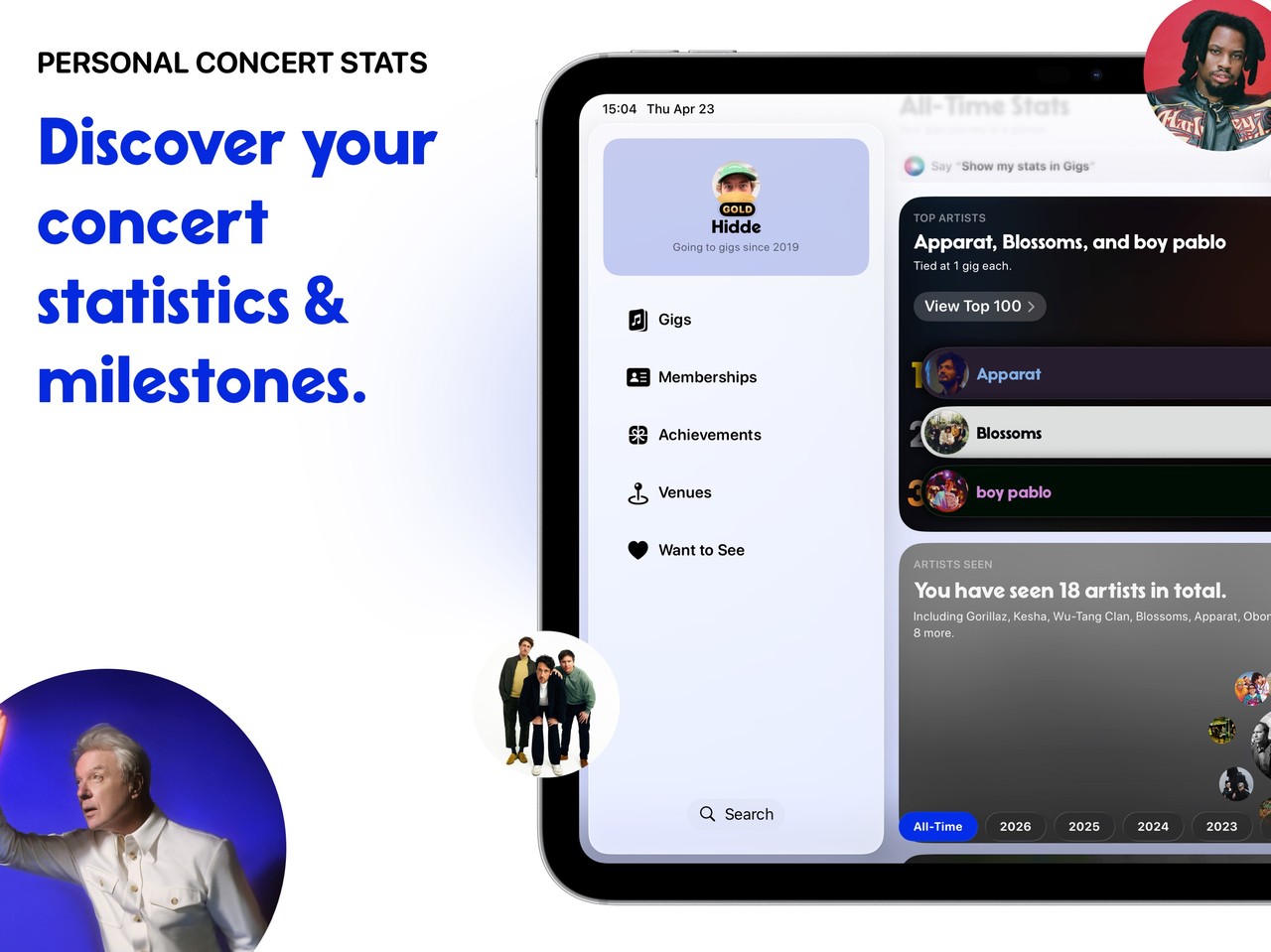 Gigs: Concert Tracker iPad screenshot 3