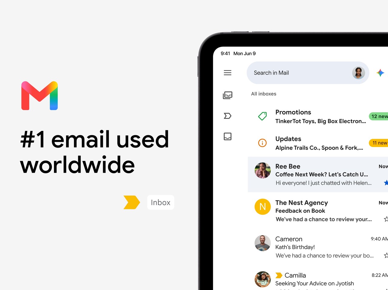 Gmail - Email by Google iPad screenshot 1