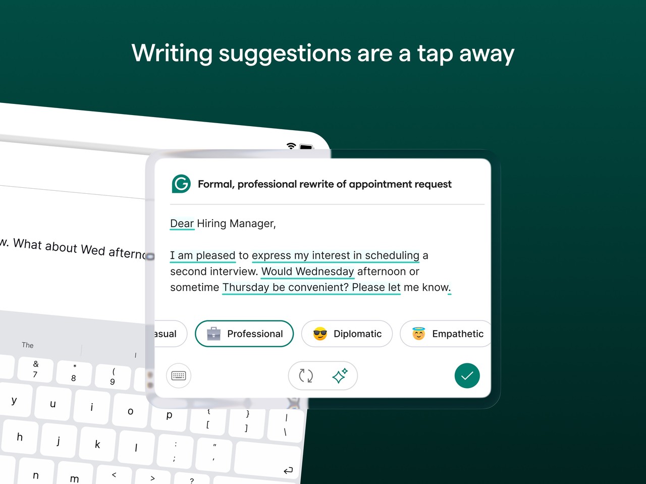 Grammarly: AI Keyboard & Notes iPad screenshot 2