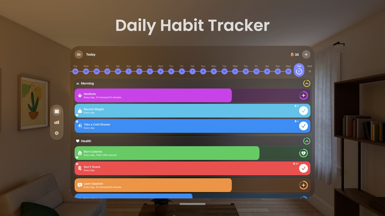 Grit: Daily Habit Tracker Apple Vision screenshot 1