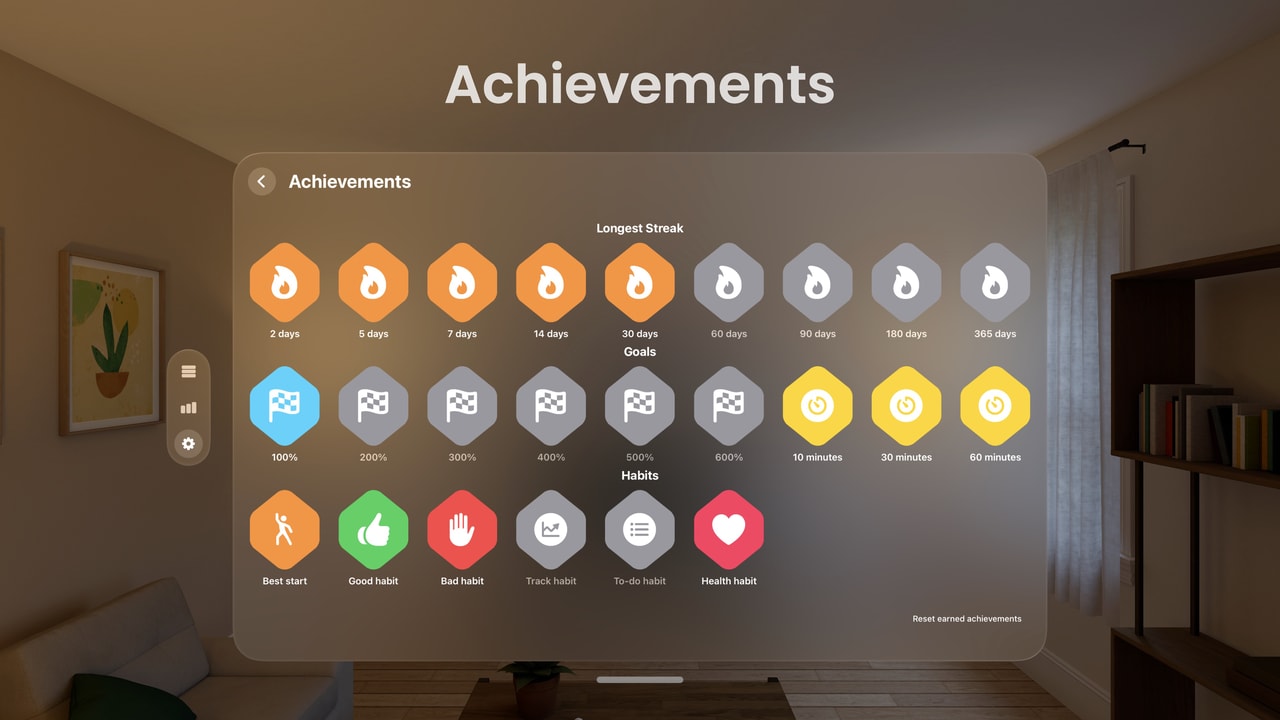 Grit: Daily Habit Tracker Apple Vision screenshot 3