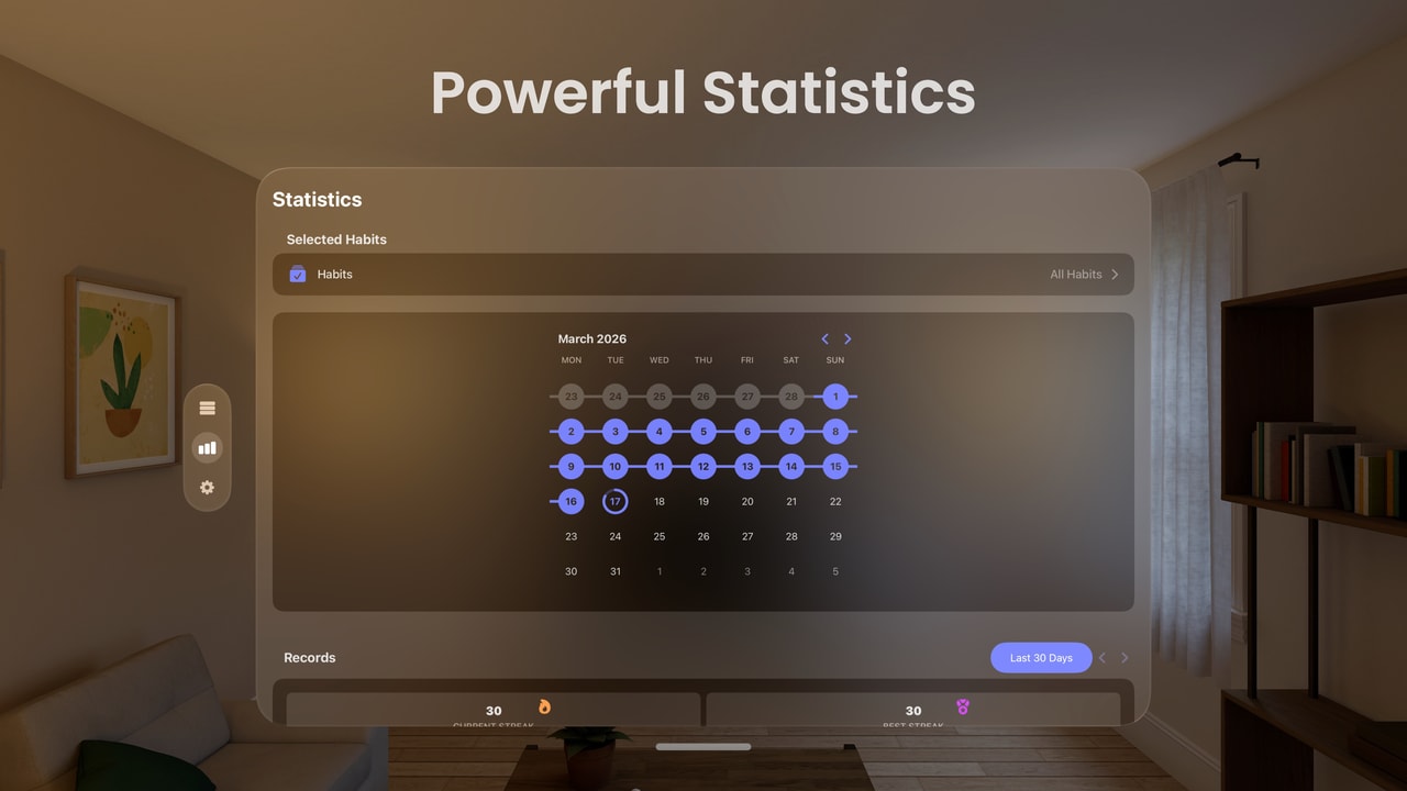 Grit: Daily Habit Tracker Apple Vision screenshot 4