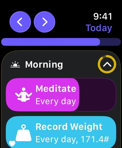 Grit: Daily Habit Tracker Apple Watch screenshot 1
