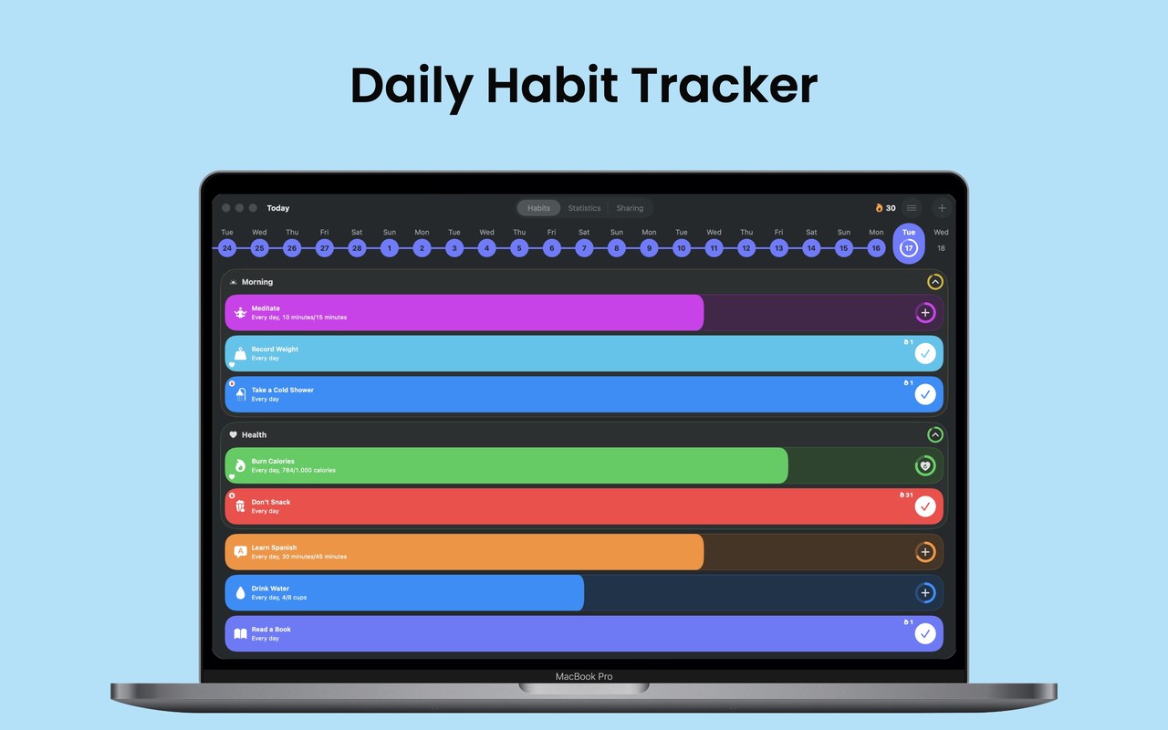 Grit: Daily Habit Tracker Mac screenshot 1