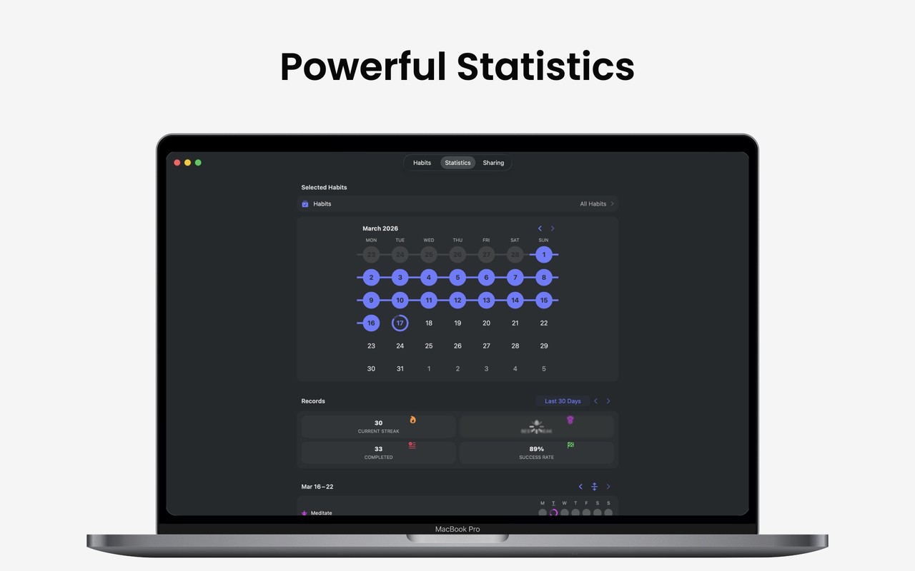 Grit: Daily Habit Tracker Mac screenshot 4