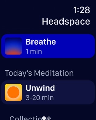 Headspace: Sleep & Meditation Apple Watch screenshot 1