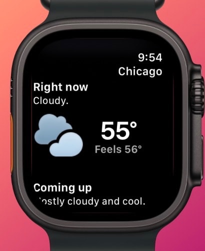 Hello Weather Apple Watch screenshot 1