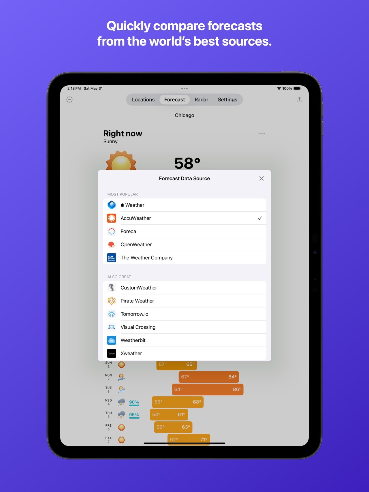 Hello Weather iPad screenshot 3
