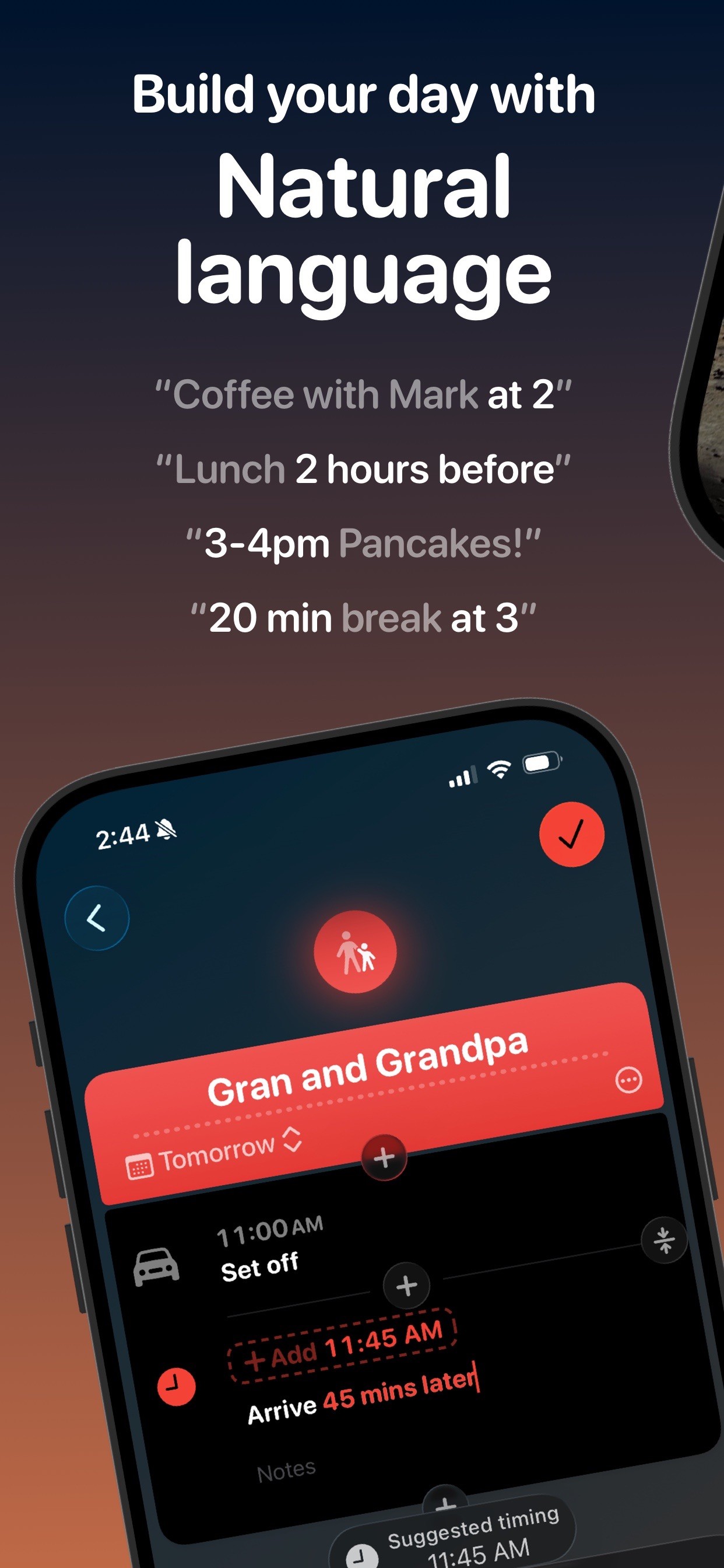 Hour by Hour: day planner iPhone screenshot 2