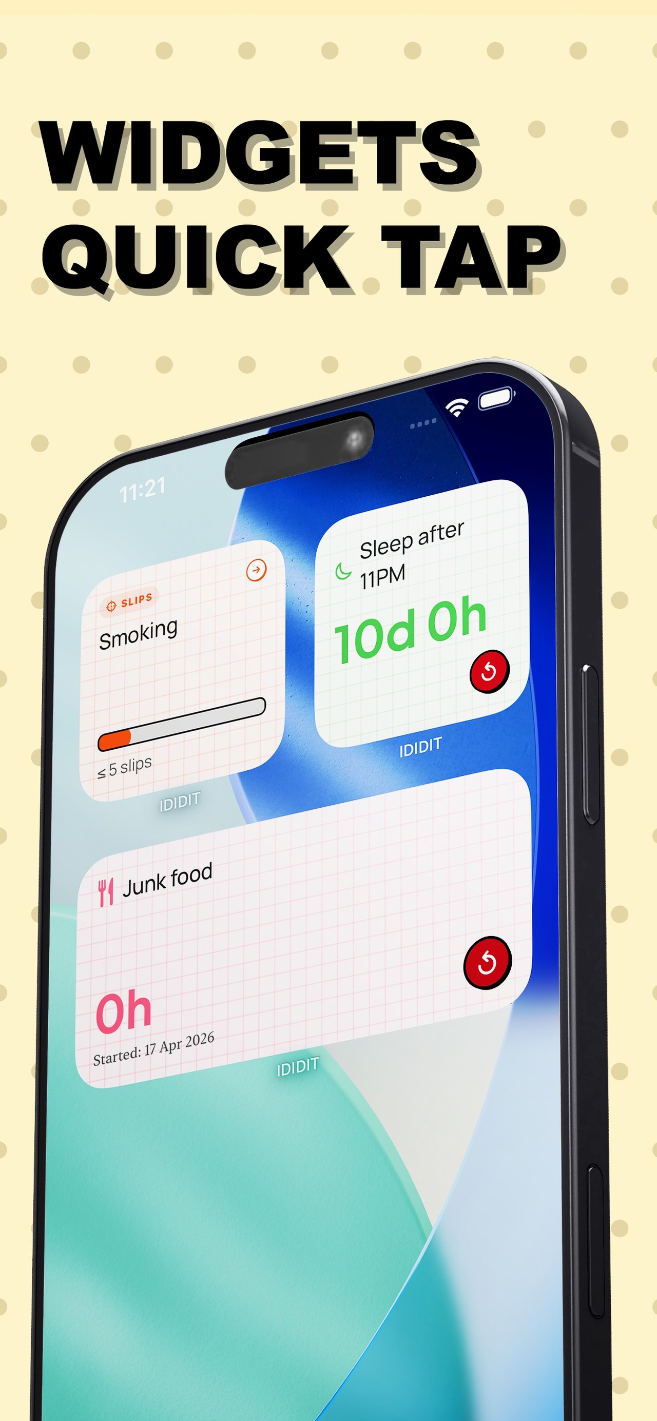 IDIDIT: Quit Habit Tracker iPhone screenshot 5