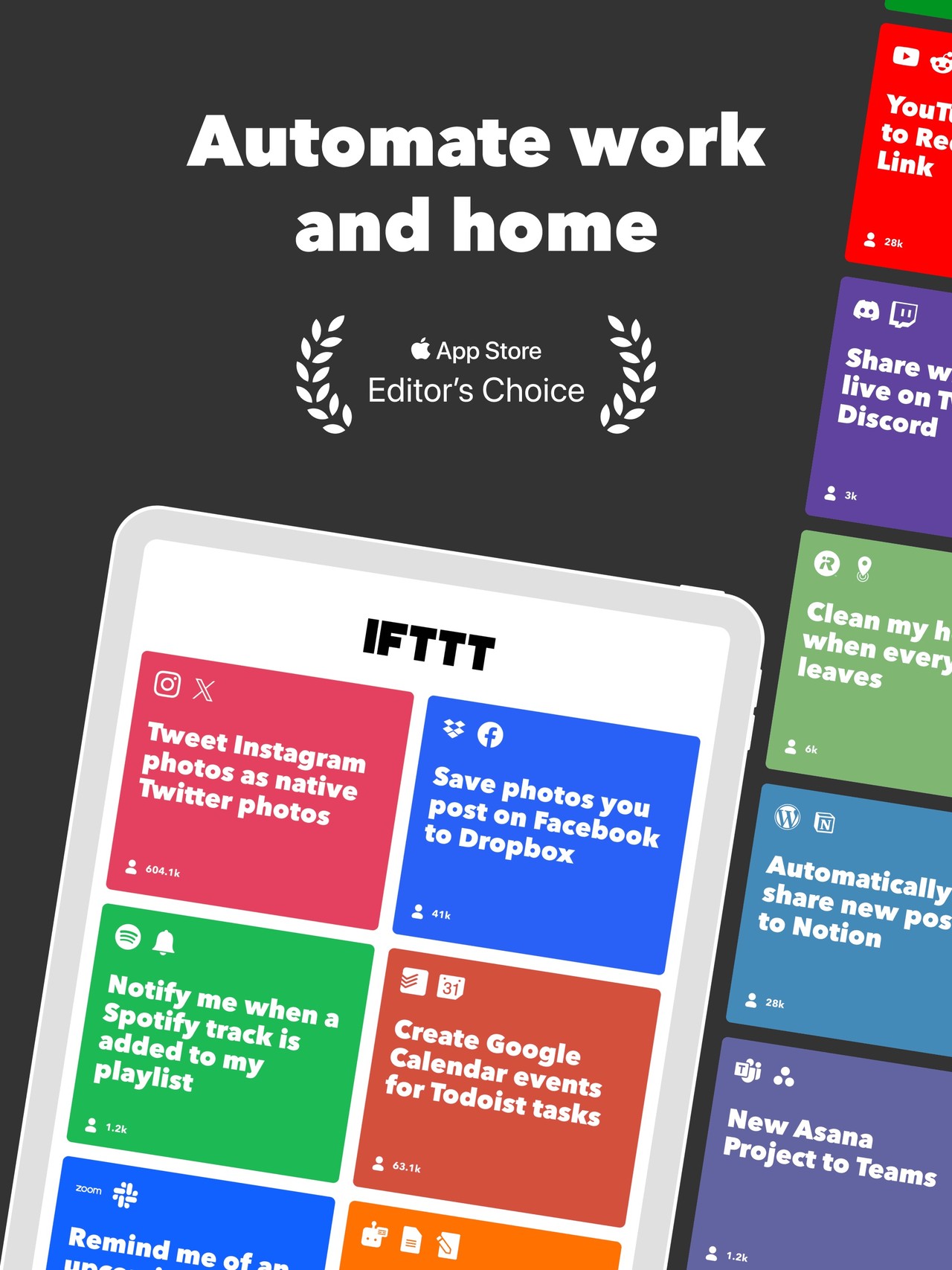 IFTTT - Automate work and home iPad screenshot 1